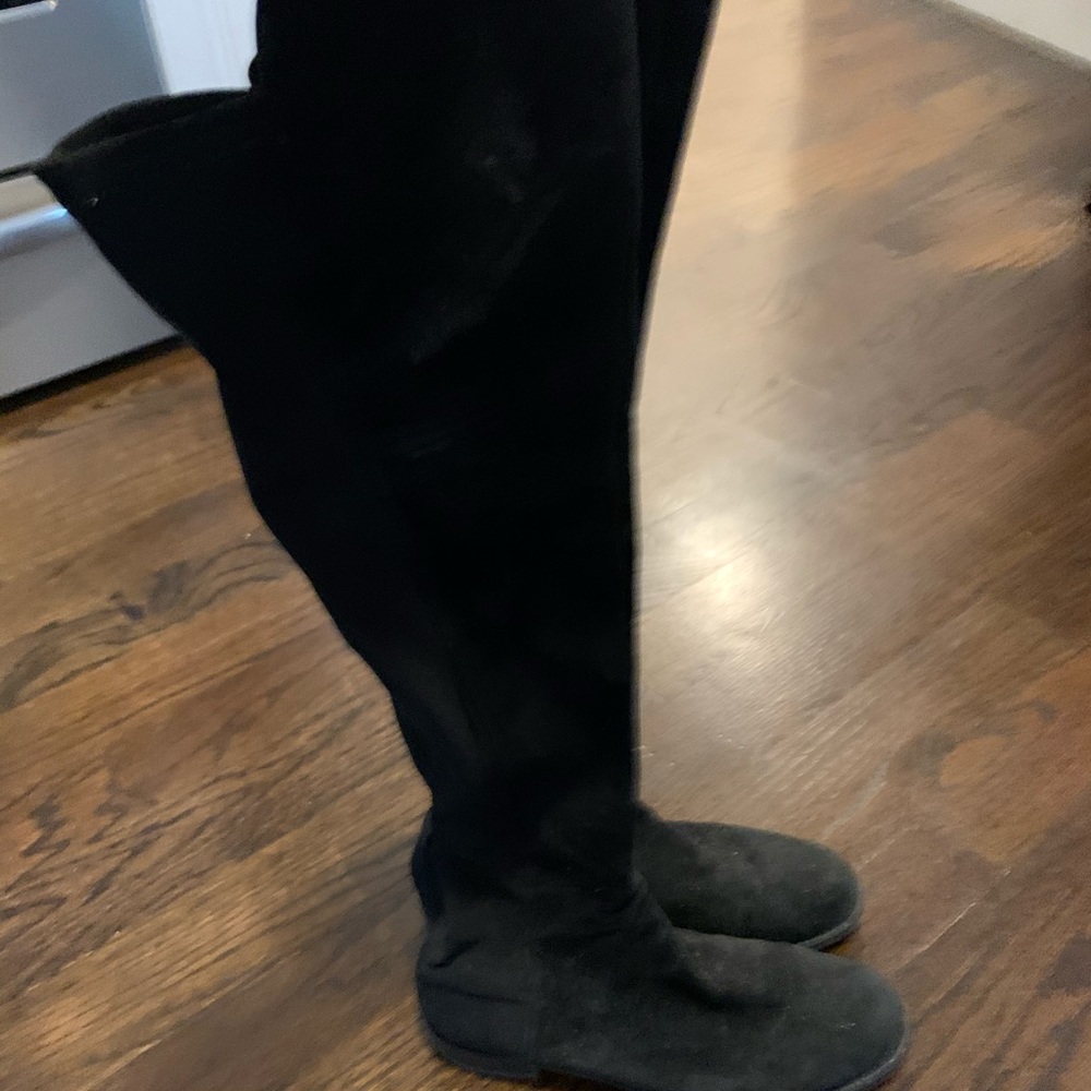 Stuart Weitzman Black Suede Over-the-knee boots